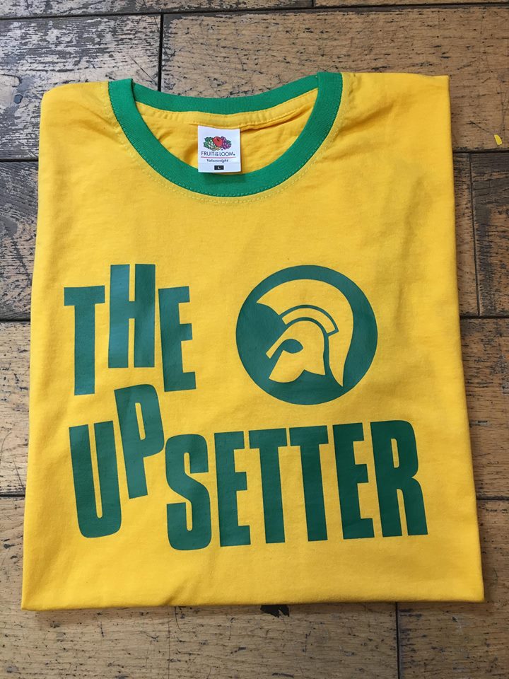 Upsetter T-Shirt Yellow With Green Trim